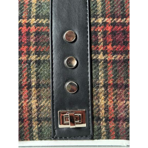 MUCROSS WEAVERS Irish Tweed Wool green & red Fiona Top Handle Crossbody - Picture 6 of 16